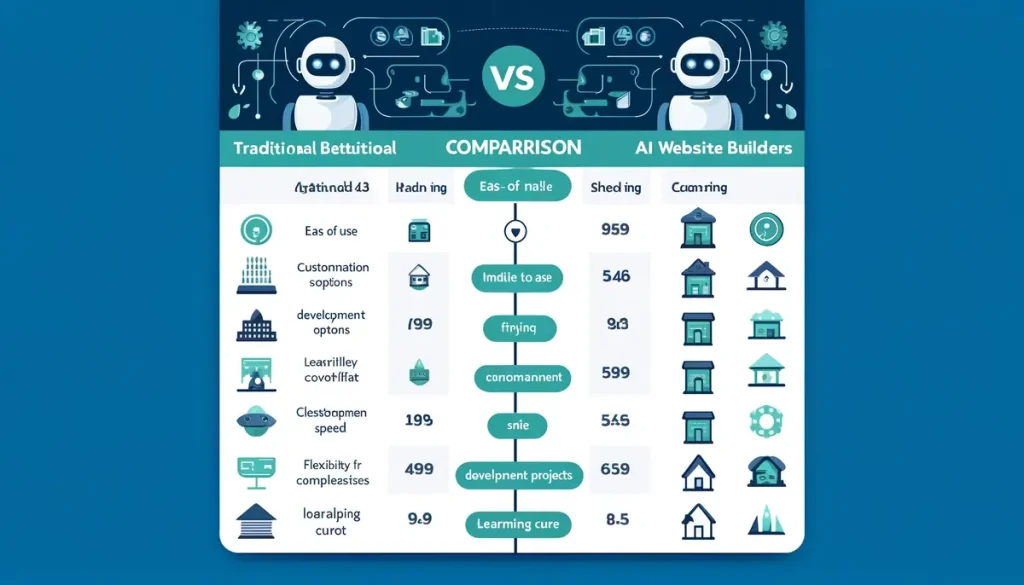 Traditional and AI website builders